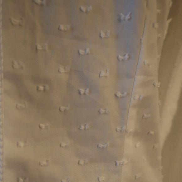 NWT Womens Shari's Place Spmar White French Knot Dot Button Shirt Top 42 US/M * - Picture 5 of 10